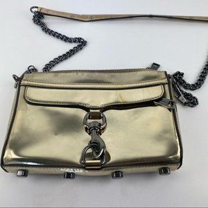 Rebecca Minkoff Mirrored Mini Mac Gold Crossbody